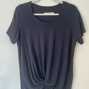New UGG Black Knot Hem Short Sleeve T-Shirt - S